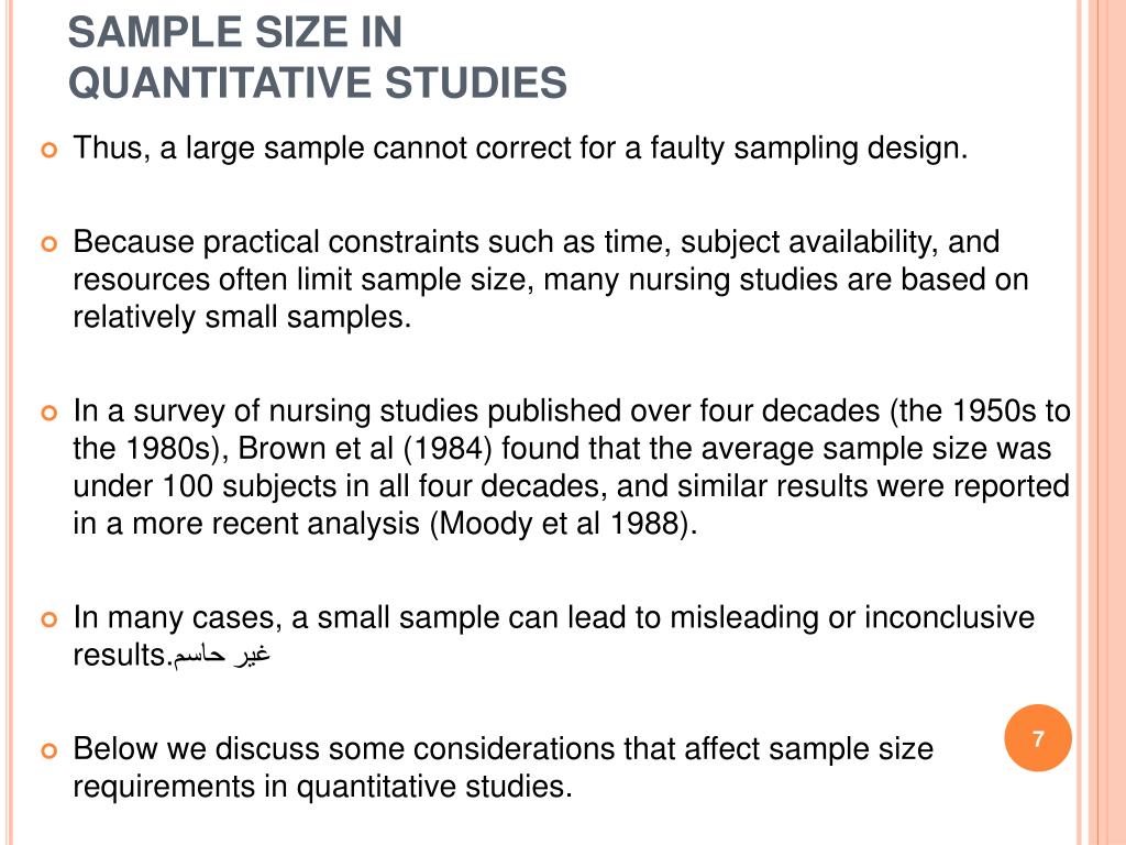 sample size limitations in quantitative research