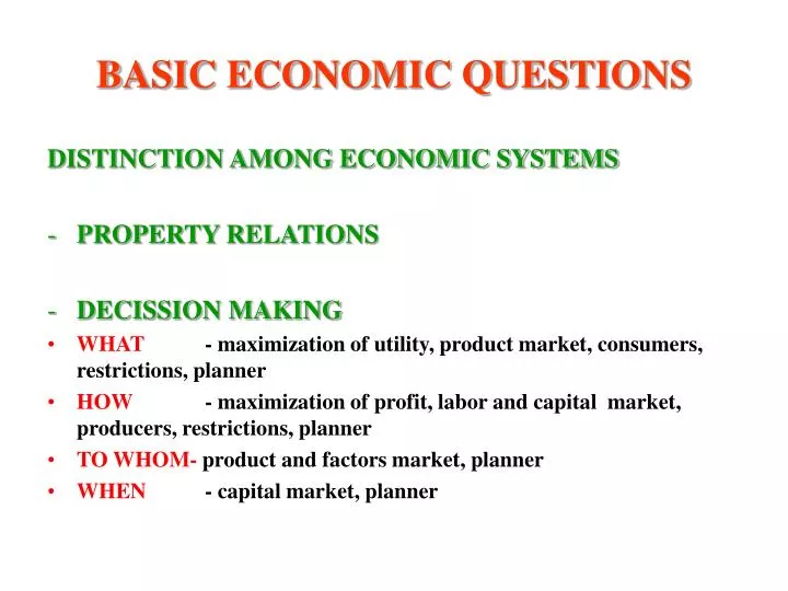 research questions on economy