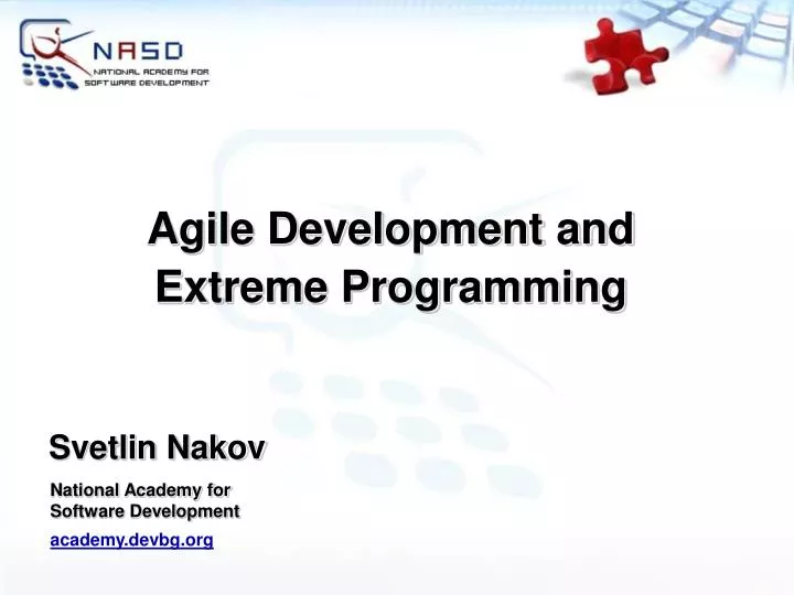 agile development and extreme programming n.