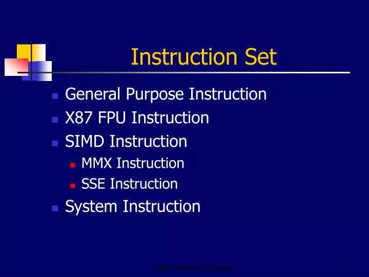 instruction set n.