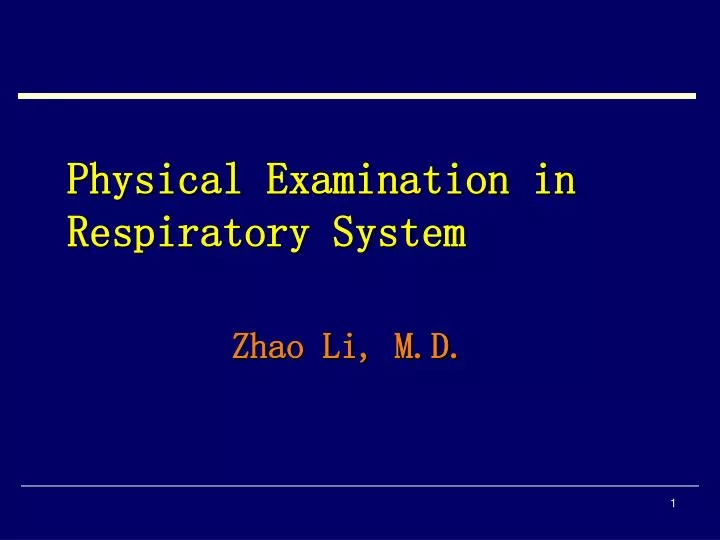 physical examination in respiratory system n.