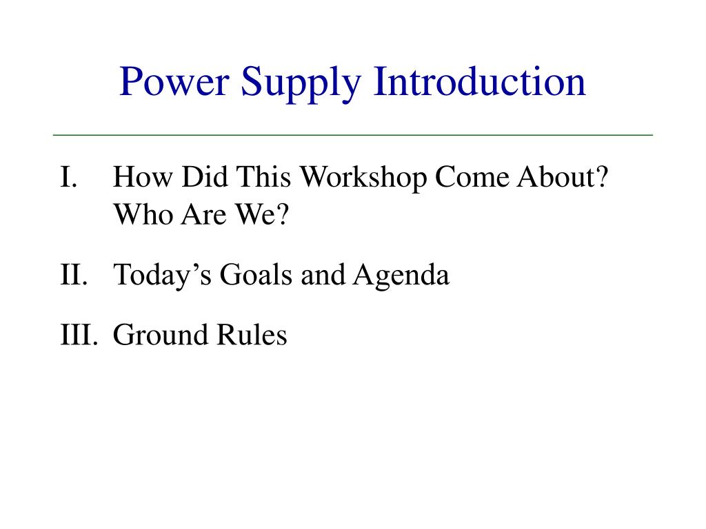 power supply essay