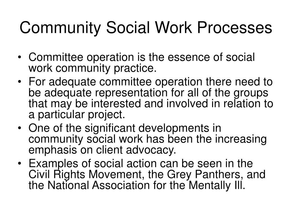 social work community education and training ppt