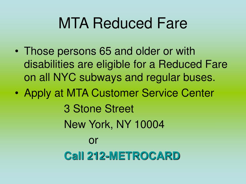Mta Reduced Fare Application For Low 2025 Ricca Chloette