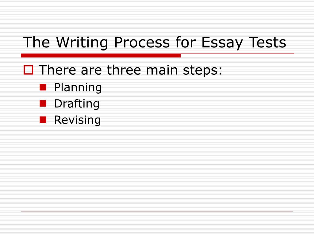 describe the process of preparing for an essay test