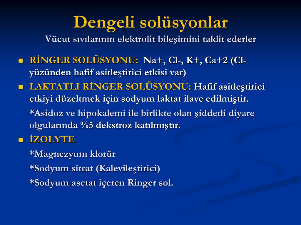 PPT - Perioperatif Sıvı Tedavisi PowerPoint Presentation, free download -  ID:854677