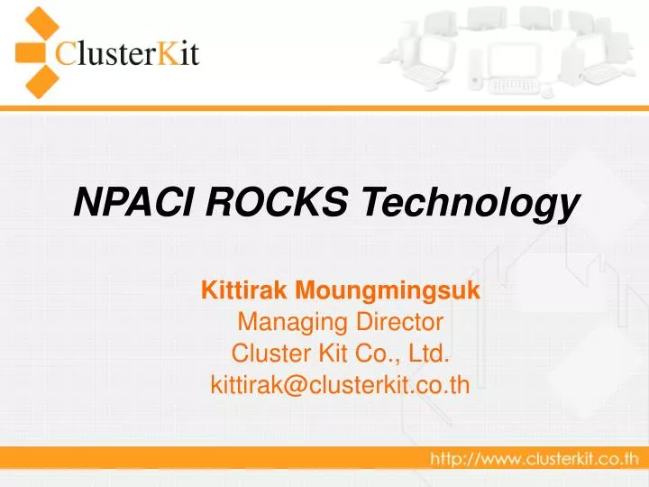 kittirak moungmingsuk managing director cluster kit co ltd kittirak@clusterkit co th n.