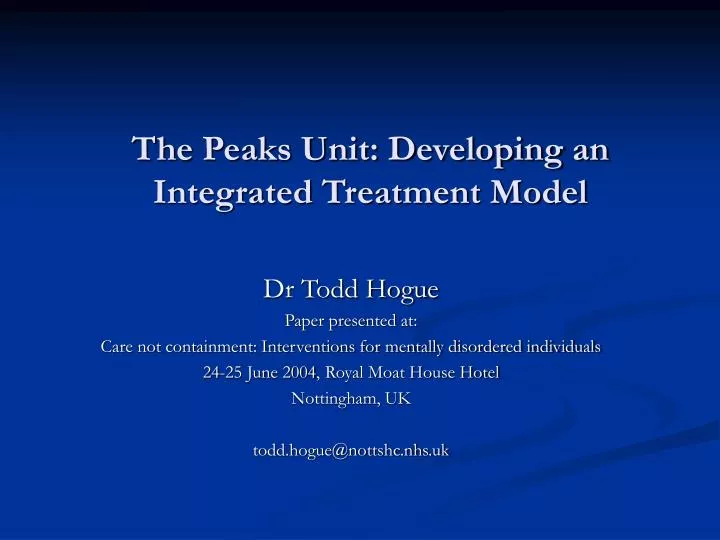 unit 722 develop a presentation unit 722 develop a presentation