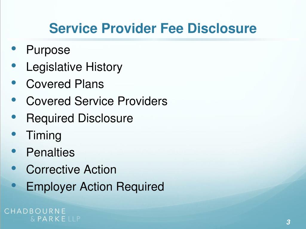 Service Fee Disclosure Example PPT - New Retirement Plan Fee Disclosure Requirements: What You Need to ...