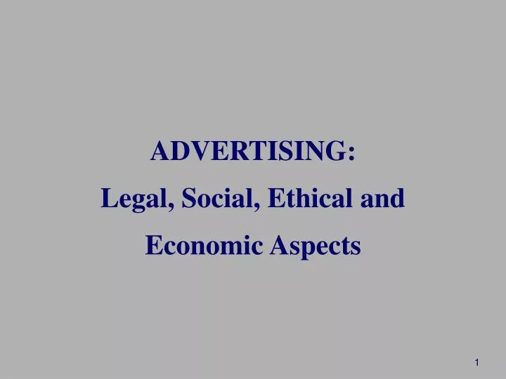 legal and ethical aspects of advertising legal and ethical aspects of advertising