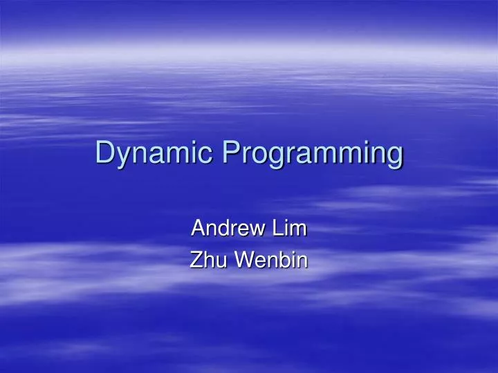 PPT - Dynamic Programming PowerPoint Presentation, free download - ID ...