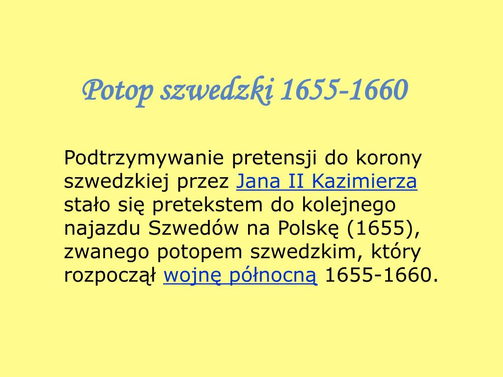 Wyjaśnij Jakie Skutki Dla Społeczeństwa Polskiego Miał Potop Szwedzki PPT - Potop szwedzki – problem zdrady PowerPoint Presentation, free