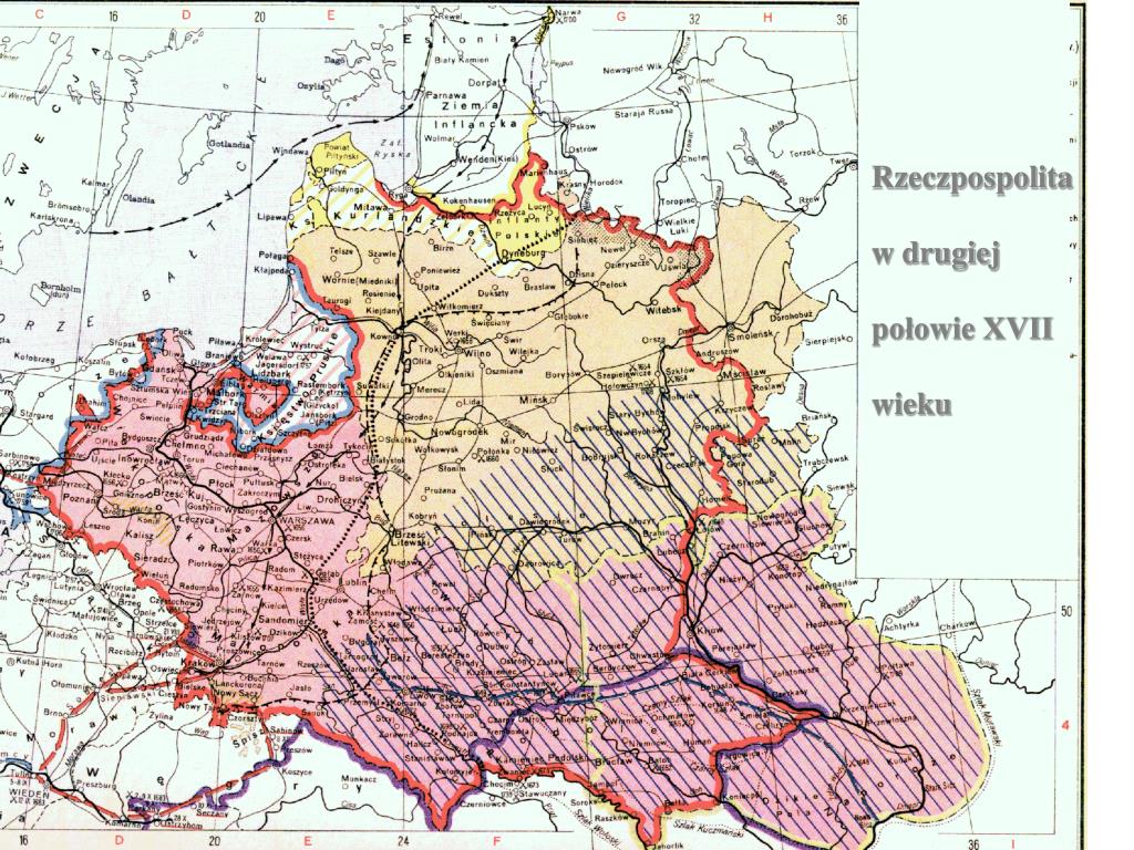 Карта речь посполитая в 18 веке