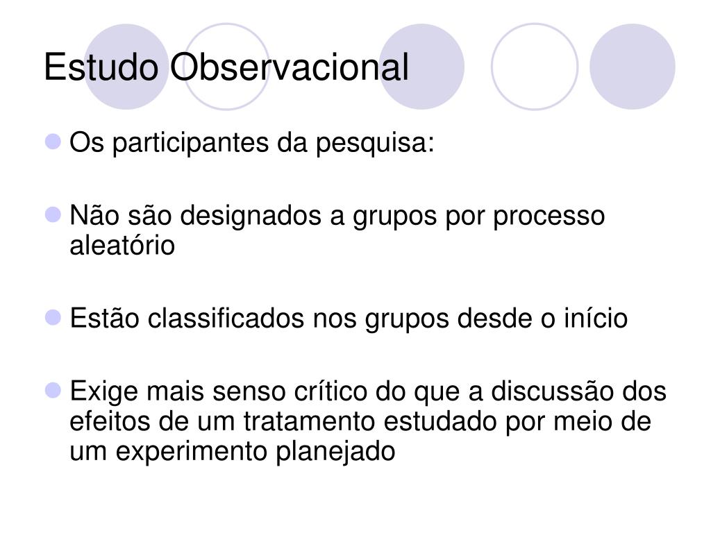 estudo observacional e experimental