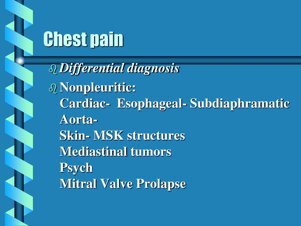 PPT EMORY FAMILY MEDICINE Differential Diagnosis of Chest Pain Susan