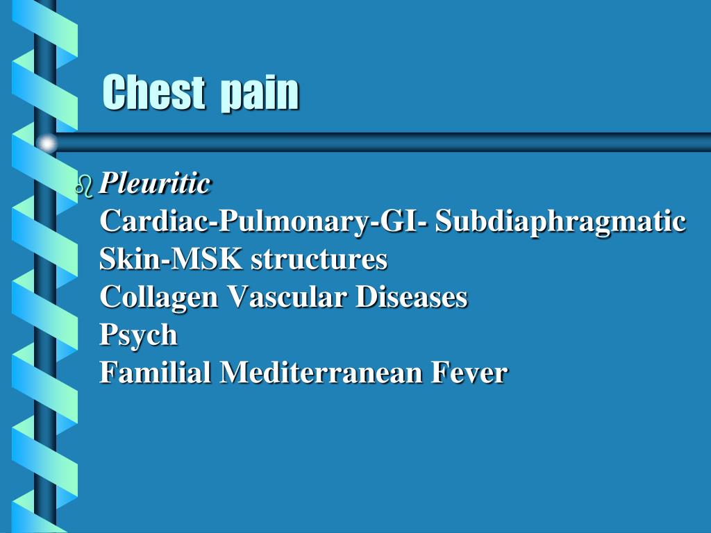 PPT EMORY FAMILY MEDICINE Differential Diagnosis of Chest Pain Susan