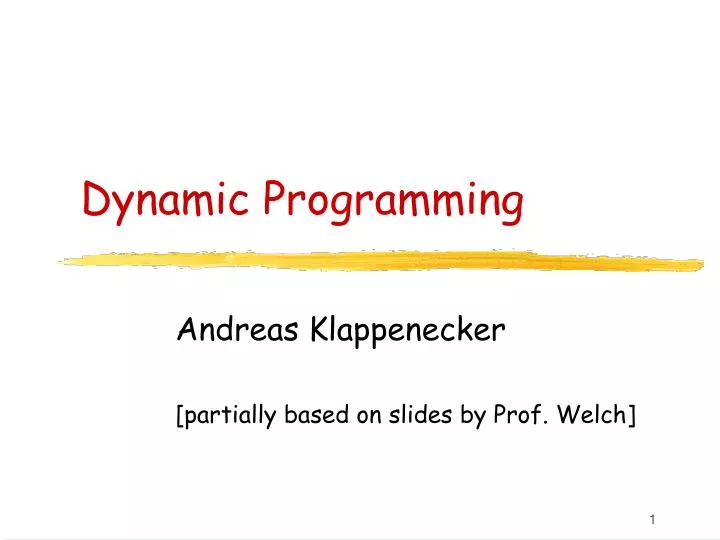 PPT - Dynamic Programming PowerPoint Presentation, free download - ID ...