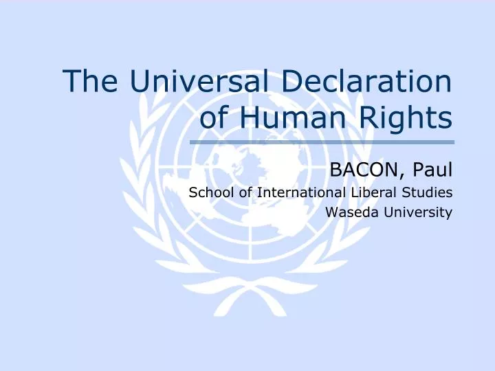 universal declaration of human rights presentation