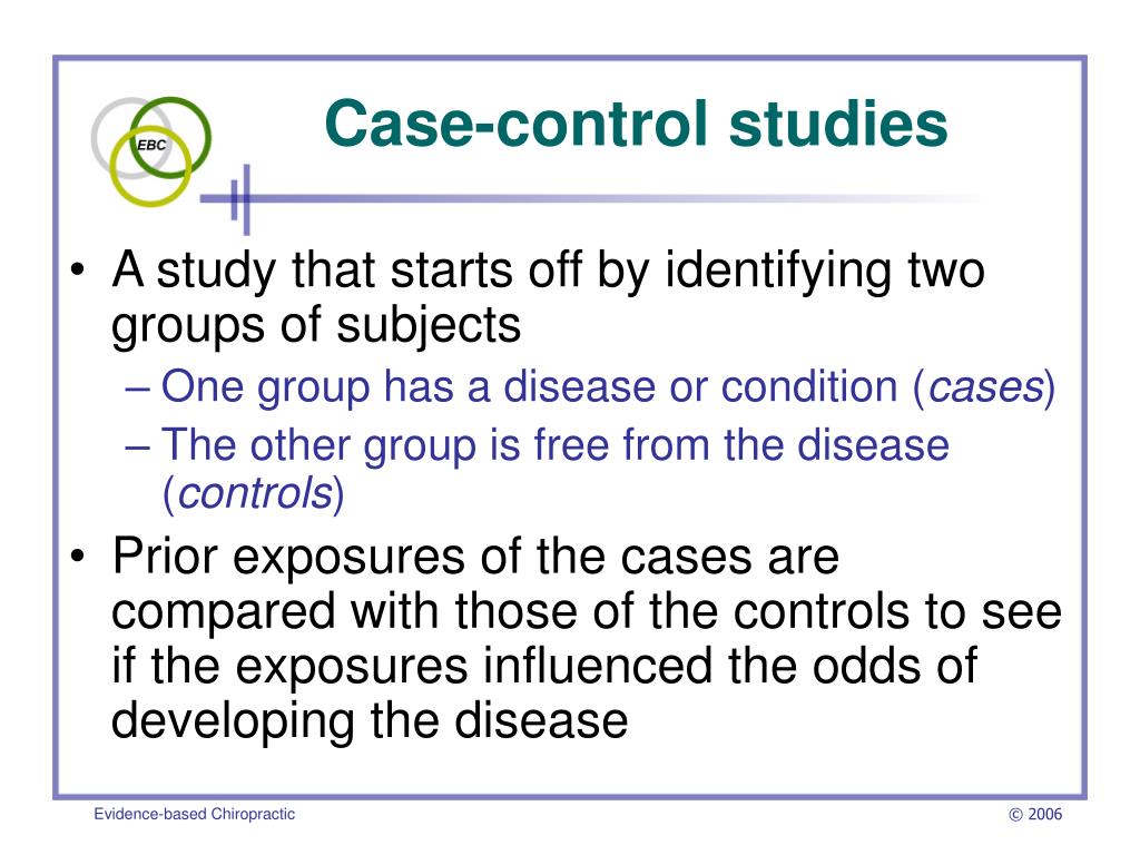 case control studies of disease