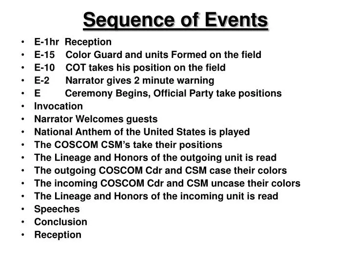 PPT Sequence Of Events PowerPoint Presentation Free Download ID 859396