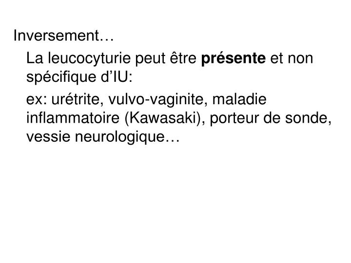 Leucocyturie Sans Bactériurie à Confronter Au Contexte Clinique