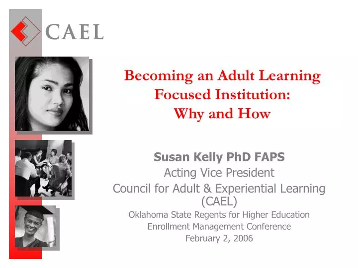 becoming an adult learning focused institution why and how n.