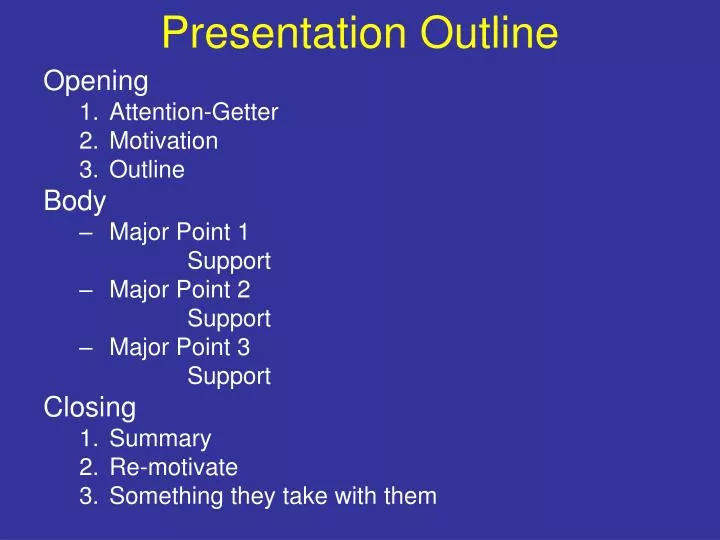 presentation outline in powerpoint