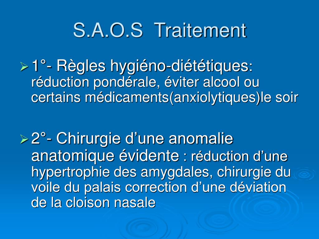 PPT - SYNDROME OBSTRUCTIF D’APNEE DU SOMMEIL : DIAGNOSTIC ET TRAITEMENT ...