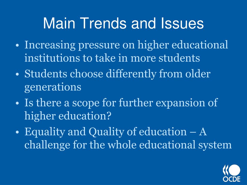PPT Trends and issues in higher education PowerPoint Presentation