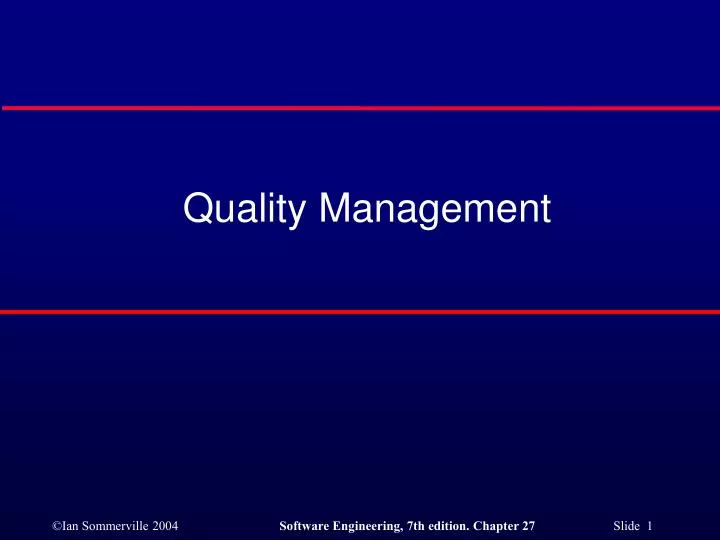 quality management n.