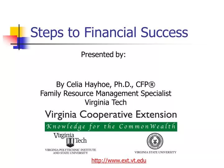 by celia hayhoe ph d cfp family resource management specialist virginia tech n.
