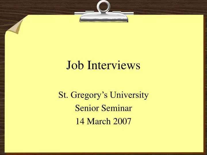 job interviews n.