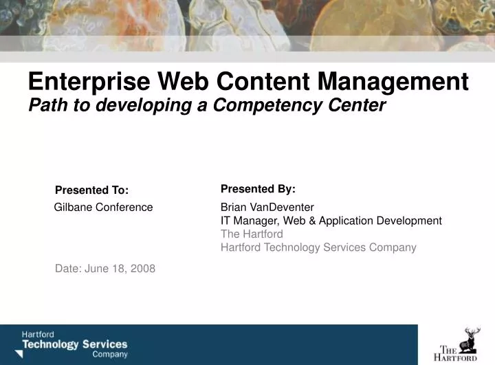 enterprise web content management path to developing a competency center n.