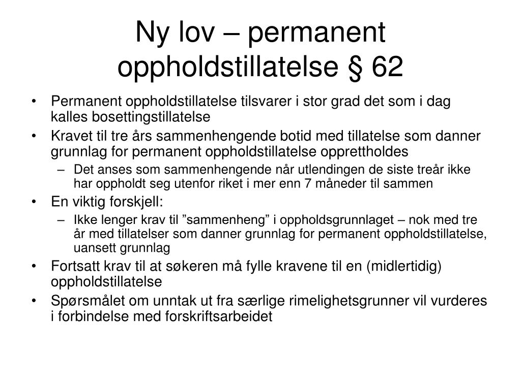 Familiegjenforening permanent oppholdstillatelse Familiegjenforening permanent oppholdstillatelse