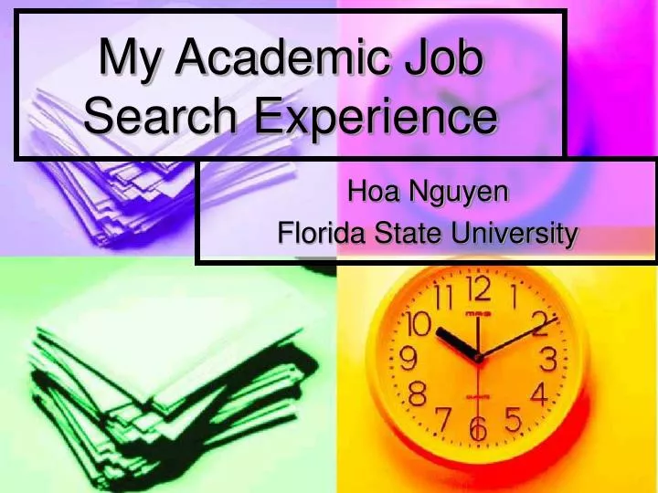 my academic job search experience n.