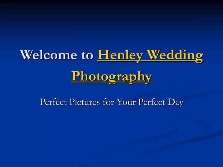 welcome to henley wedding photography n.