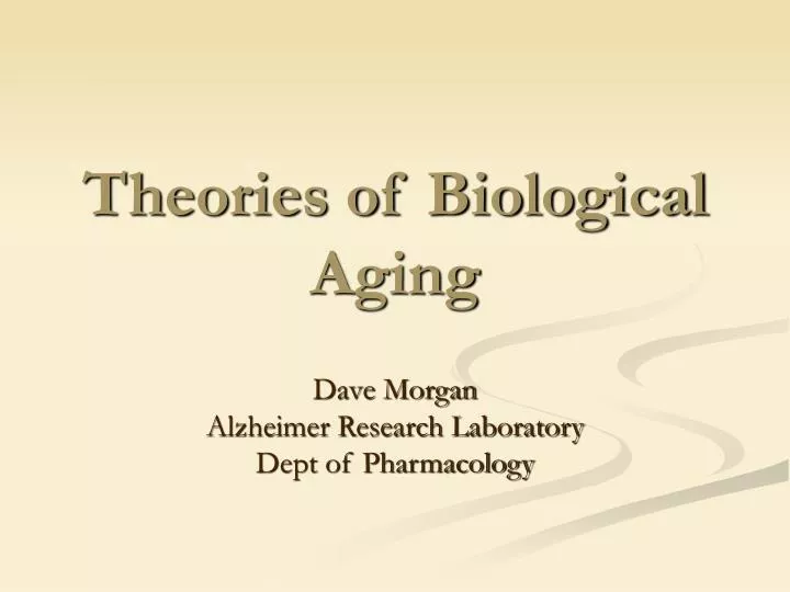 theories of biological aging n.