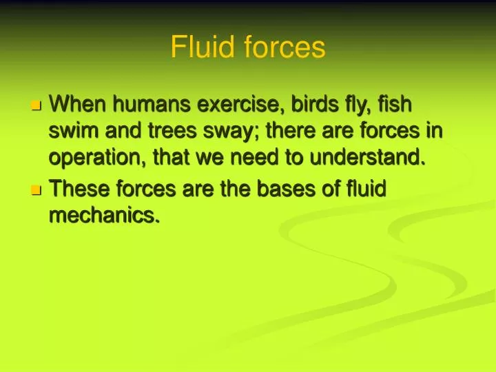 fluid forces n.