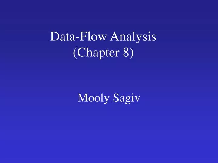 data flow analysis chapter 8 n.