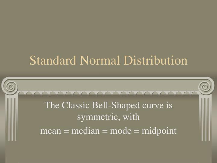 standard normal distribution n.