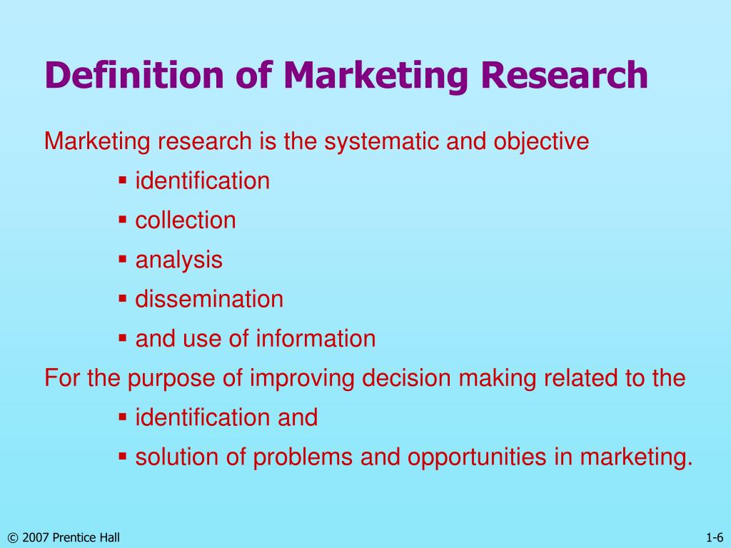 market research definition and uses