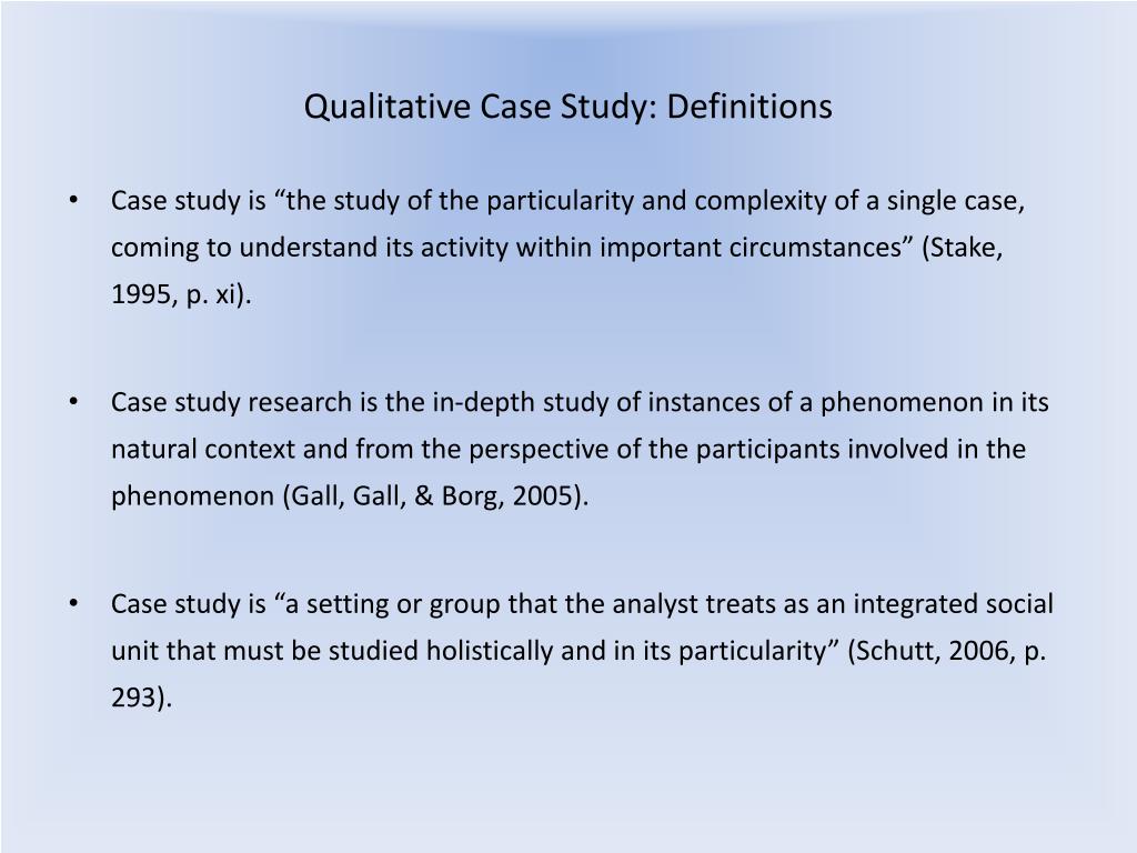 is case study a qualitative research method