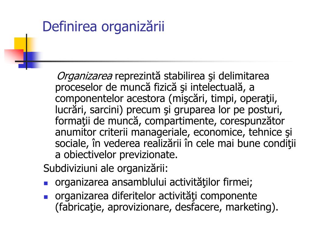 PPT - ORGANIZAREA PowerPoint Presentation, free download - ID:868630