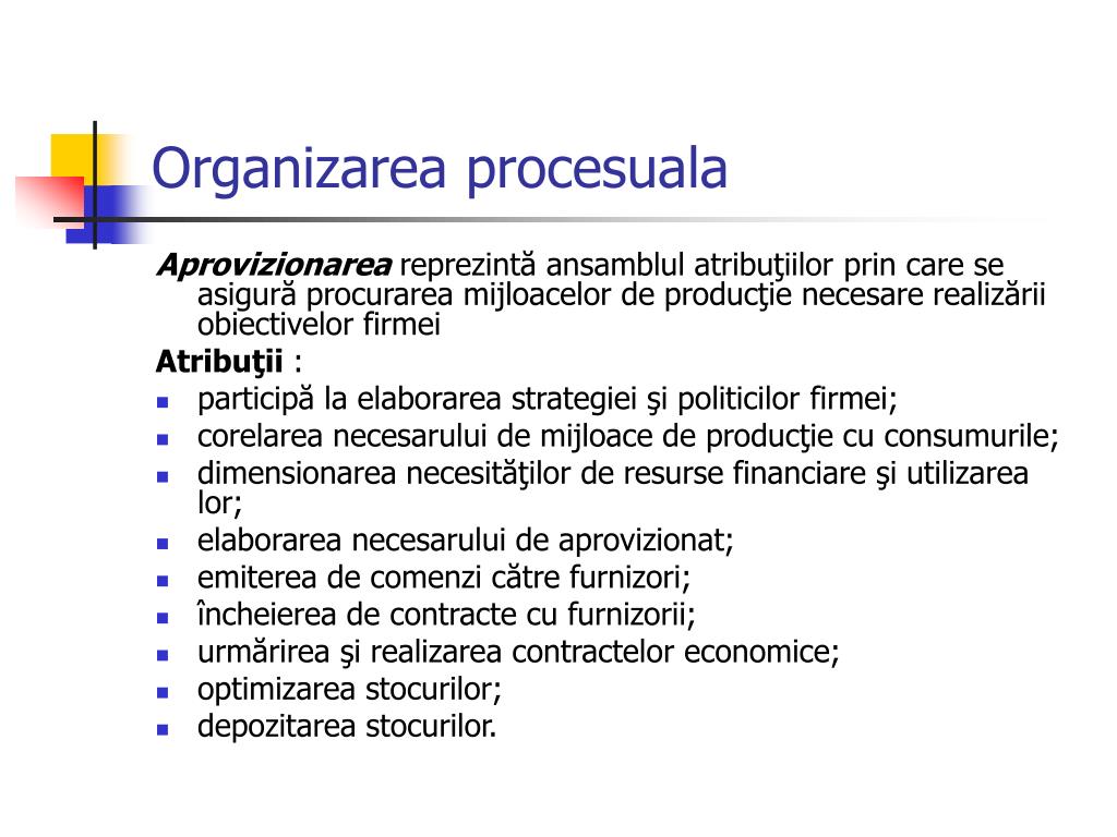 PPT - ORGANIZAREA PowerPoint Presentation, free download - ID:868630