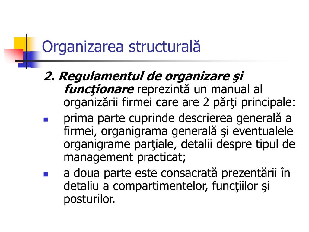PPT - ORGANIZAREA PowerPoint Presentation, free download - ID:868630