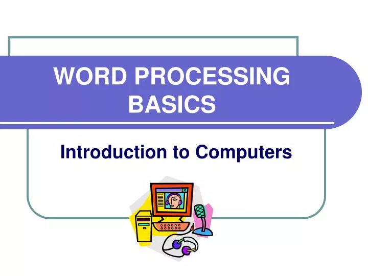word processing basics n.