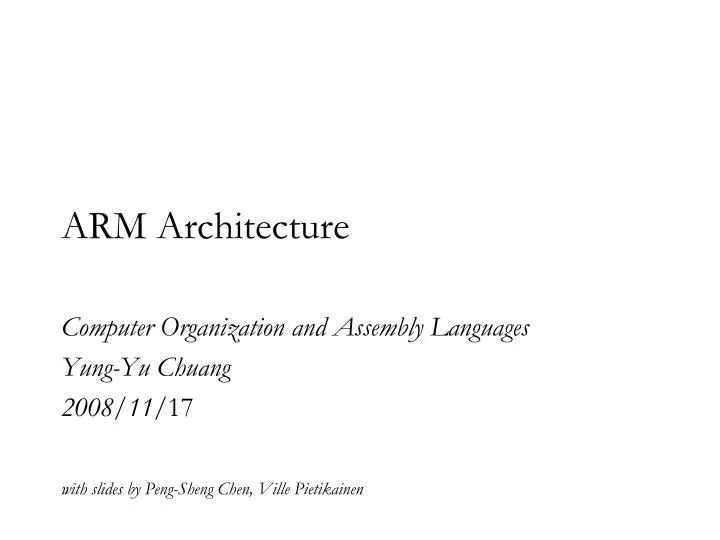 arm architecture n.