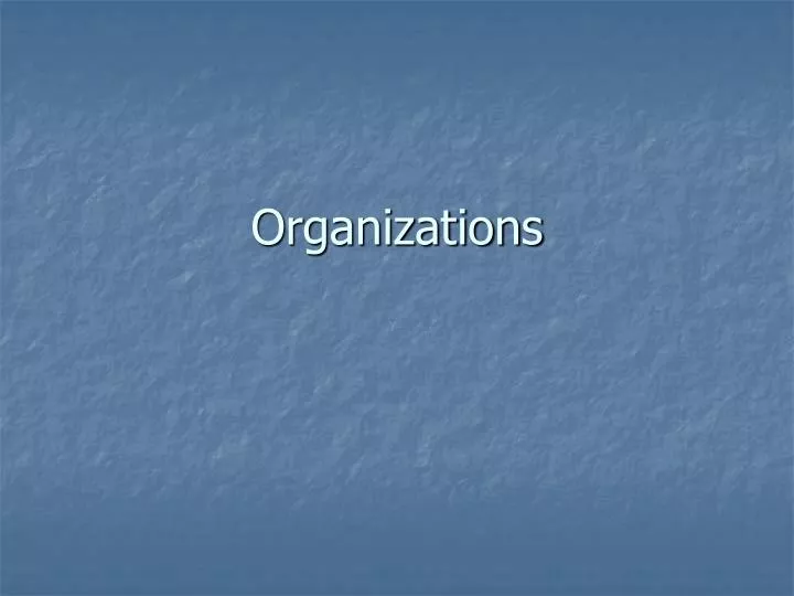 organizations n.