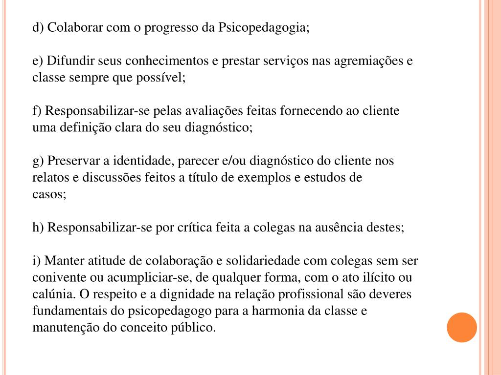 Identidade da Psicopedagogia e do Psicopedagogo” 