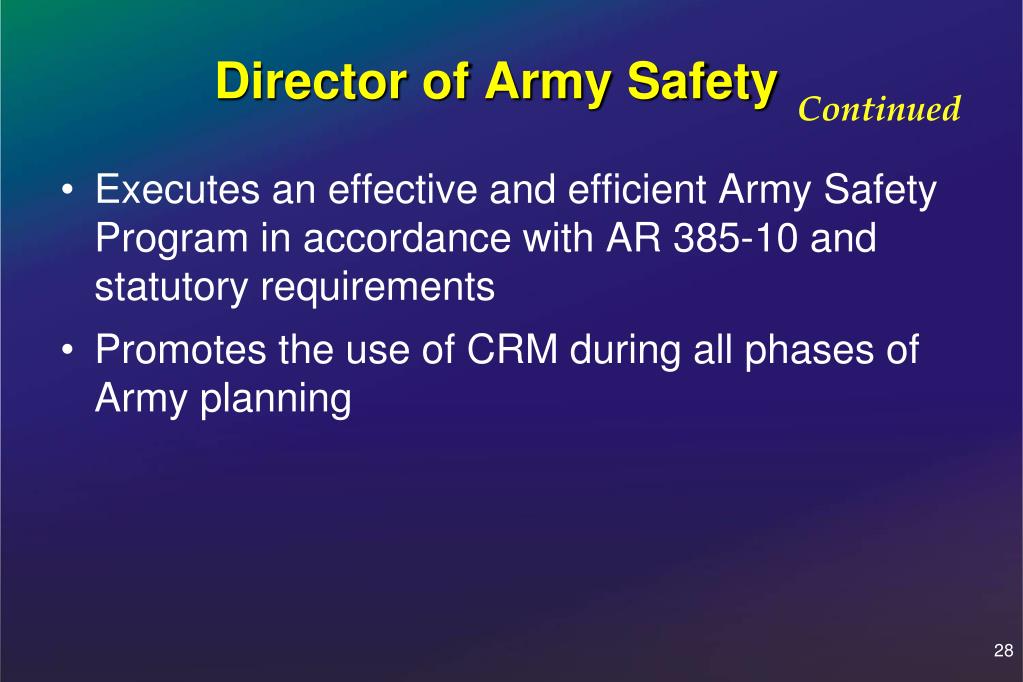 Ar 385 10 The Army Safety Program slidesharedocs